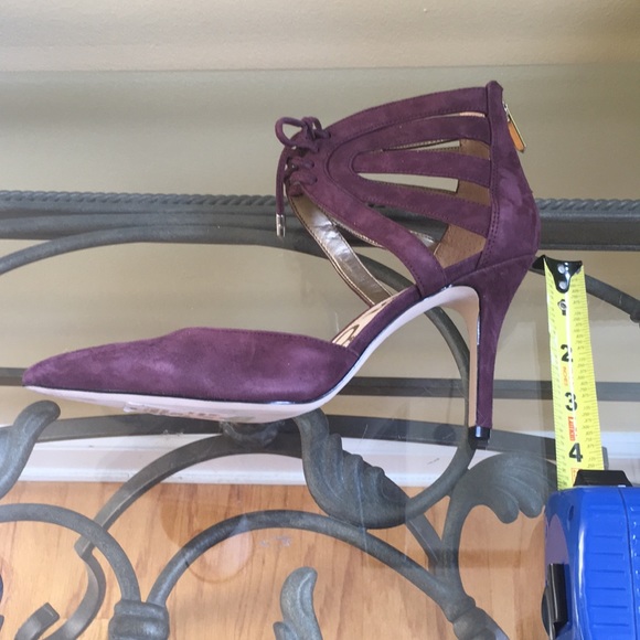 NIB Sam Edelman Burgundy suede pumps shoes sz 7M - Picture 4 of 6